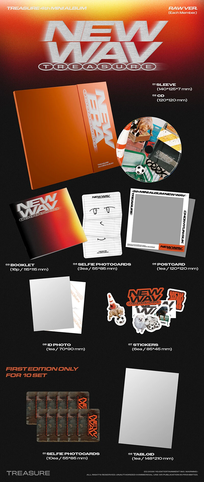 (RAW ver. Random) TREASURE - NEW WAV (4th mini album)