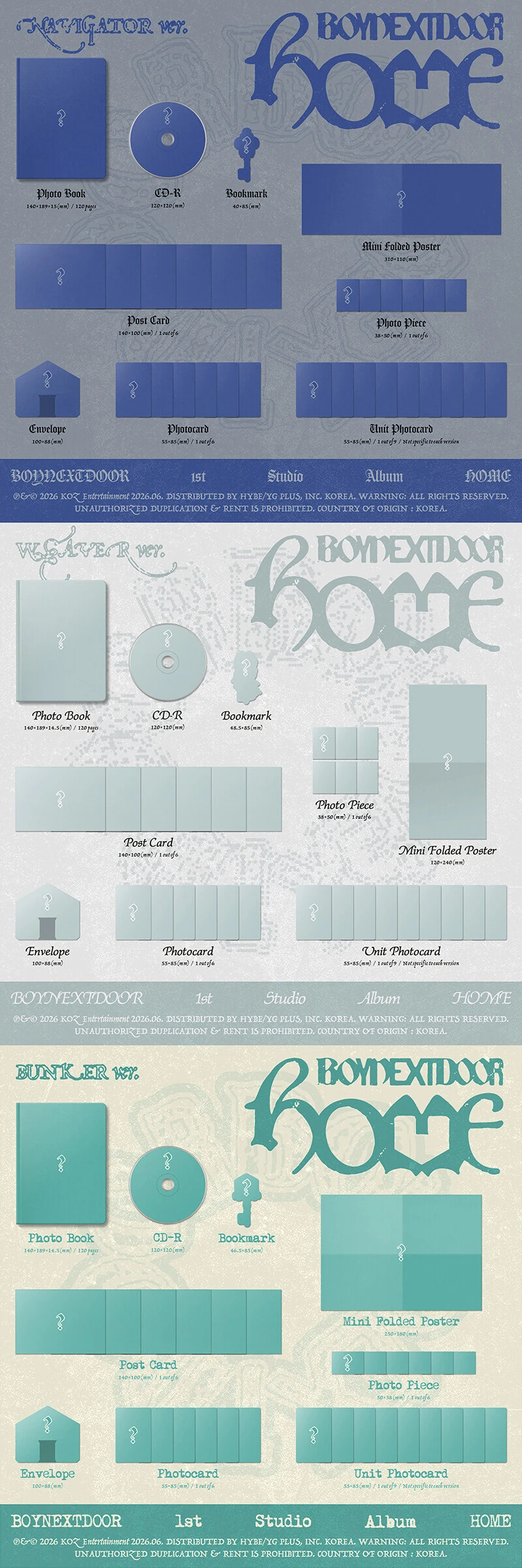 BOYNEXTDOOR - 1st Studio Album HOME (Random ver.)