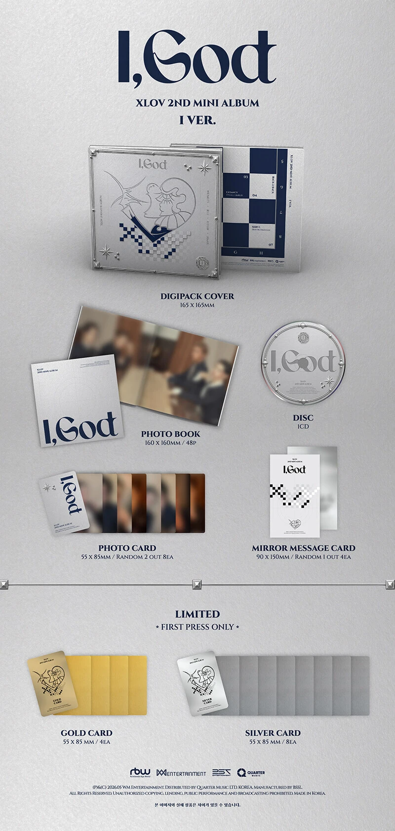 (Select ver.) XLOV / I God (2nd Mini Album)