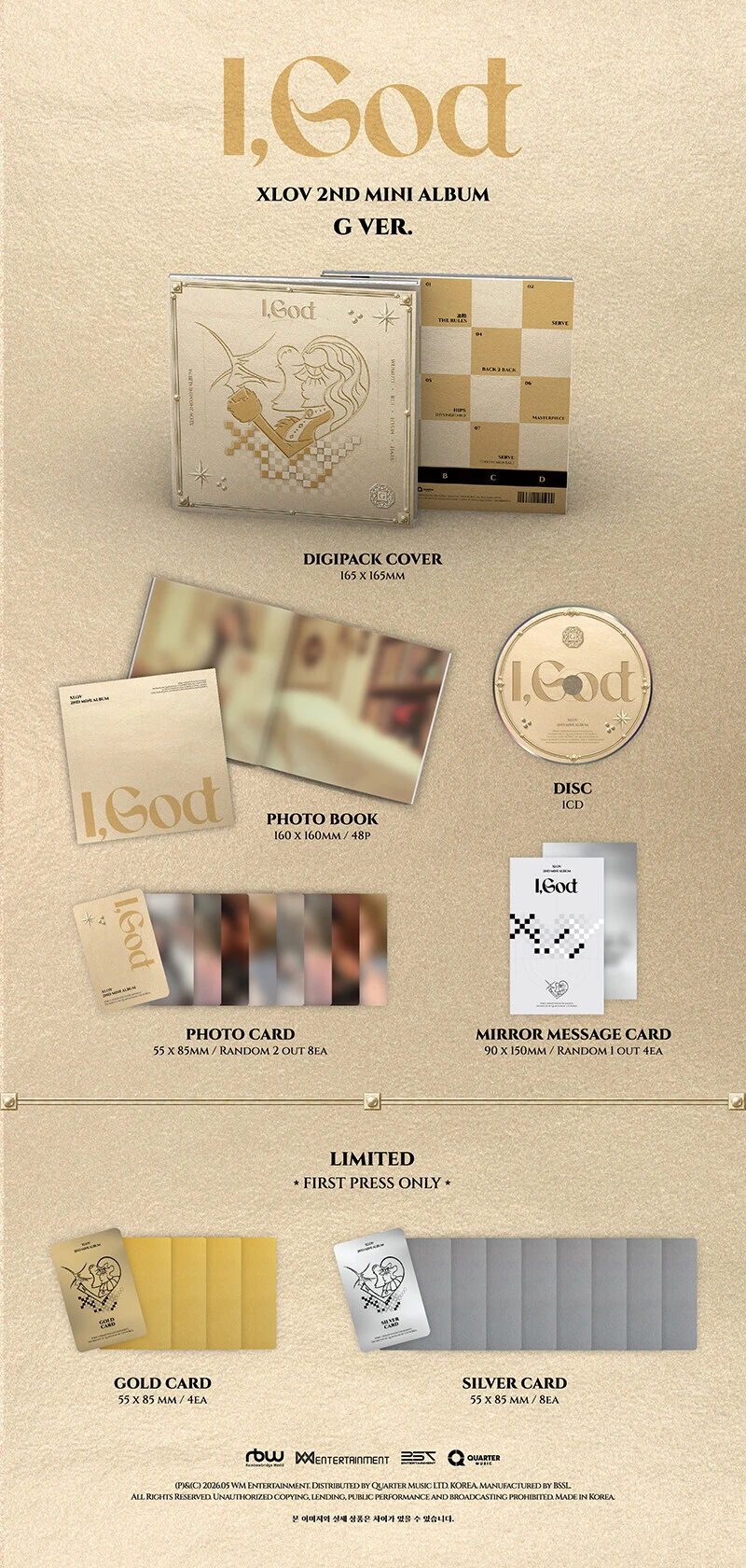 (Select ver.) XLOV / I God (2nd Mini Album)