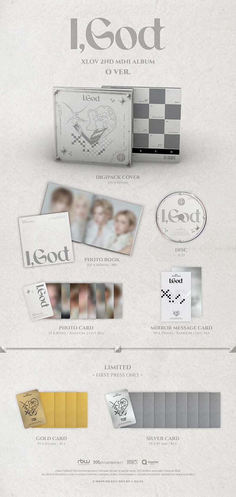 (Select ver.) XLOV / I God (2nd Mini Album)