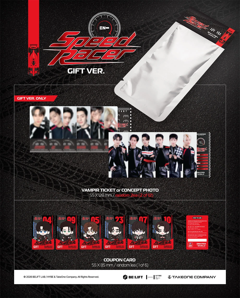 ENHYPEN - ENHYPEN WORLD COUPON CARD COLLECTION (SPEED RACER GIFT ver. Single)