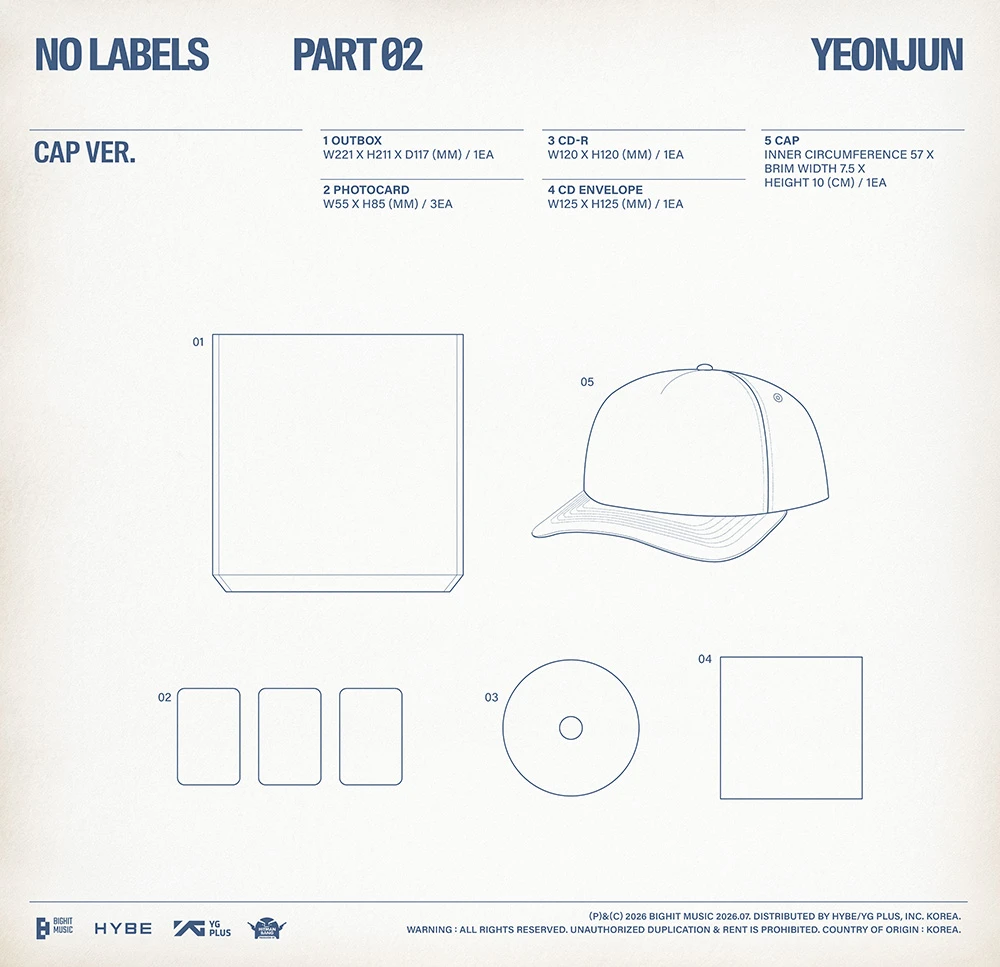YEONJUN (TXT) - NO LABELS: PART 02 (Cap Ver.)