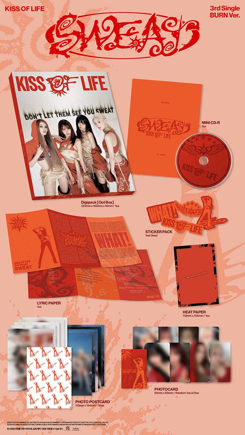 (BURN ver.) KISS OF LIFE / SWEAT (3rd Single Album)