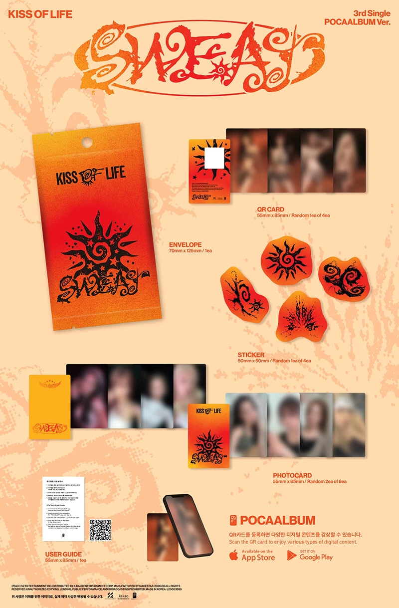 (POCAALBUM ver.) KISS OF LIFE / SWEAT (3rd Single Album)