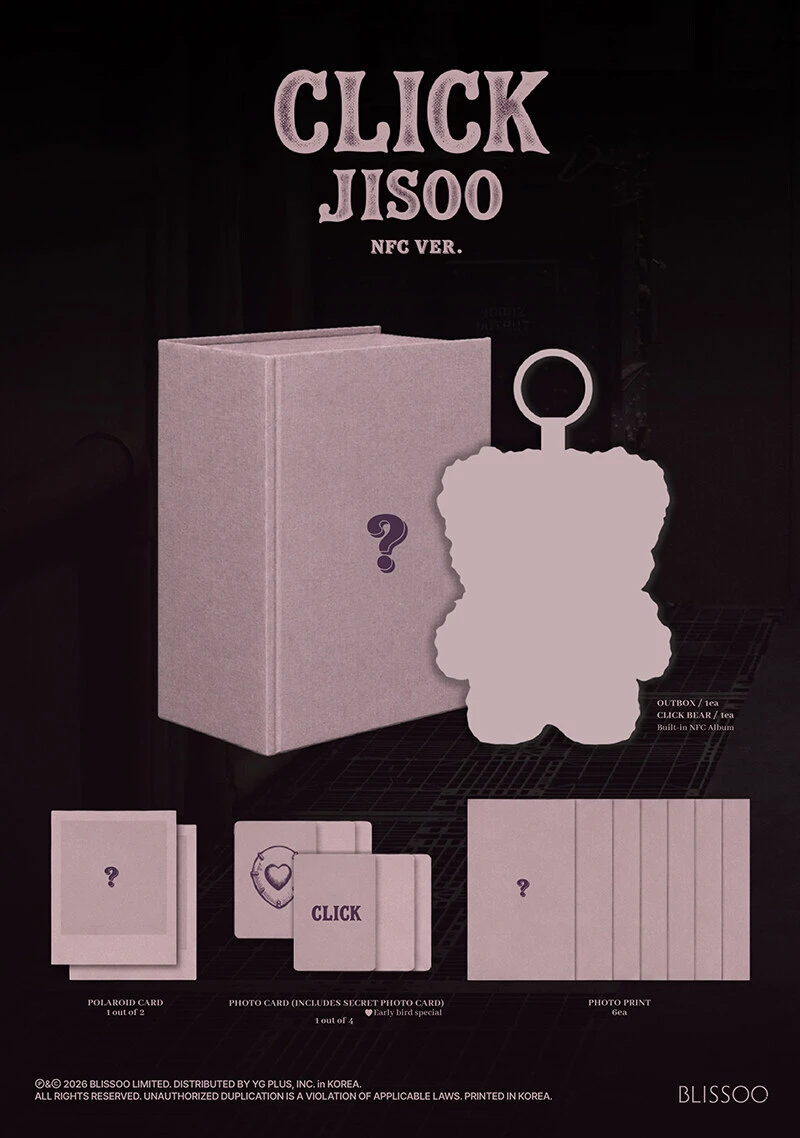 (CLICK BABY BEAR NFC ver.) JISOO BLACKPINK / CLICK (Single Album)