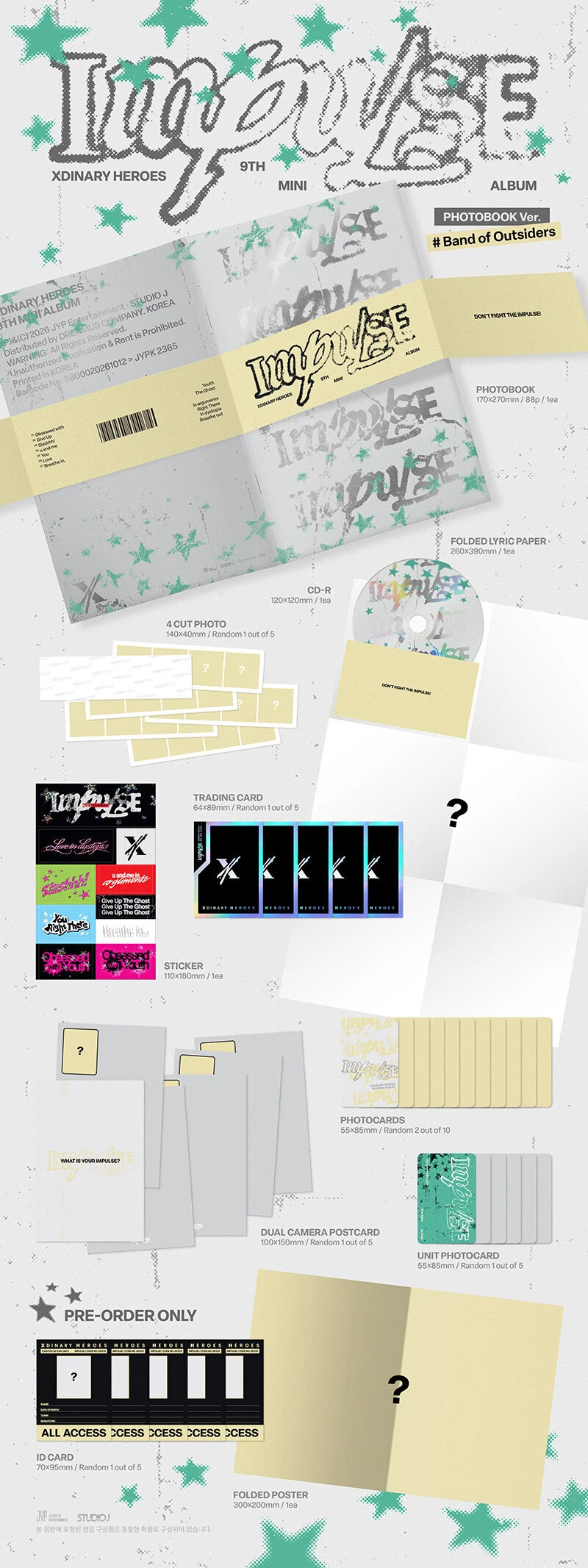 (Photobook ver.) Xdinary Heroes / IMPULSE (9th mini album)