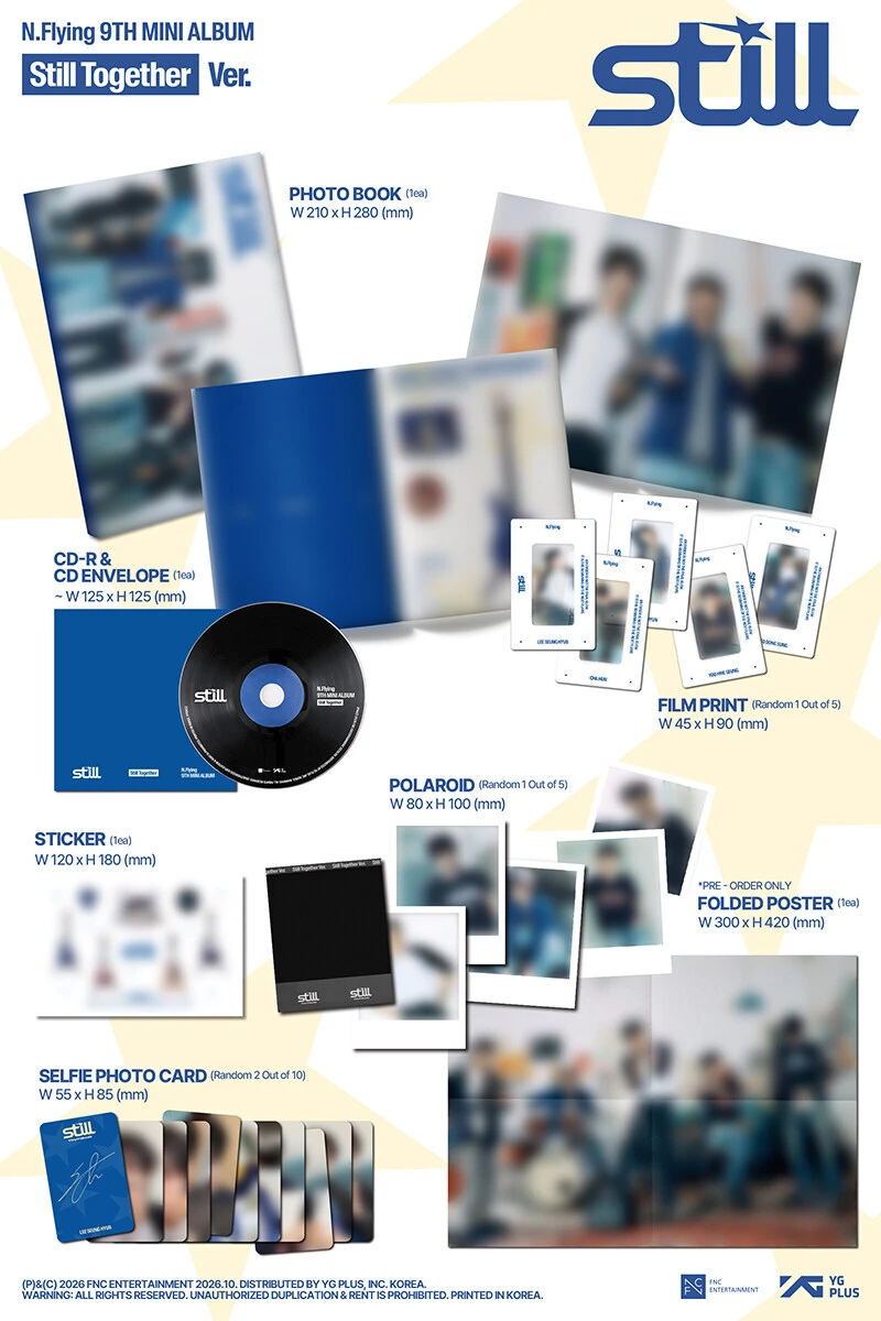 (Photobook ver. Random) N.Flying - Still (9th Mini Album)
