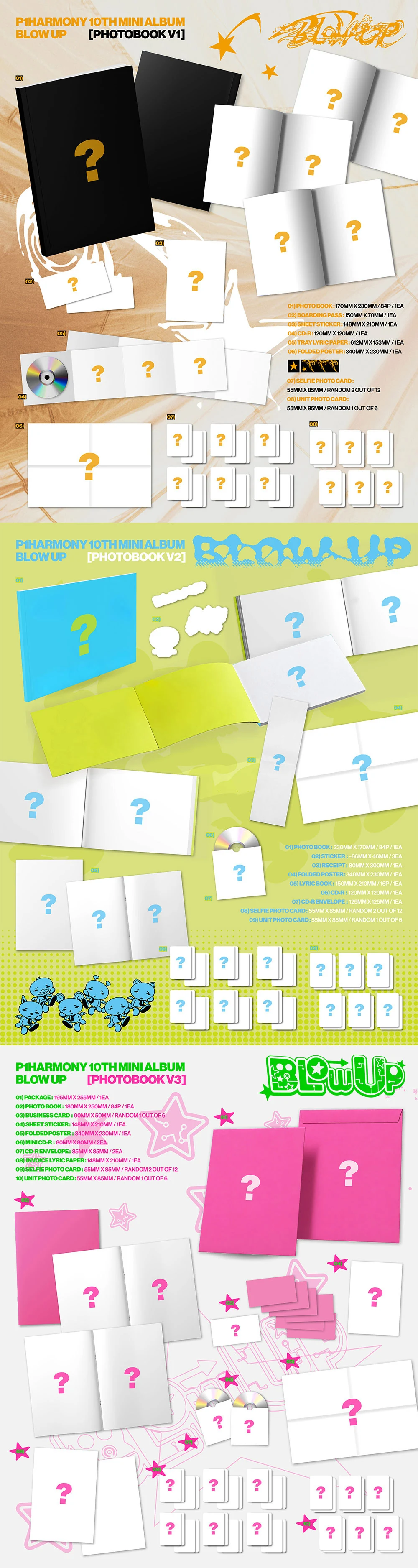 [PHOTOBOOK] P1Harmony 10th Mini Album - BLOW UP (Random Ver.) CD