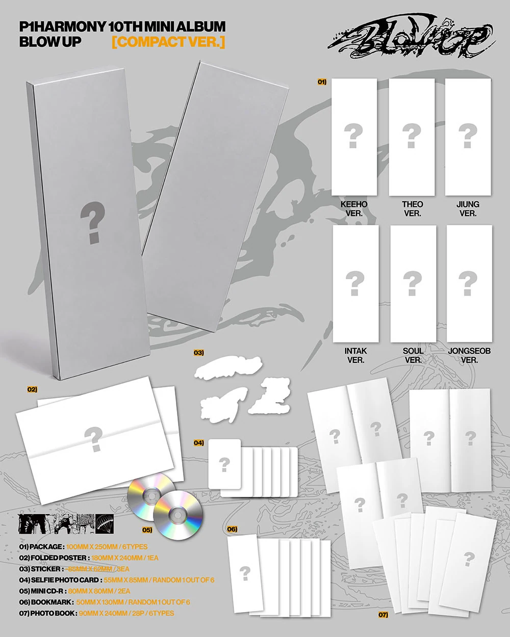 [COMPACT] P1Harmony 10th Mini Album - BLOW UP (Random Ver.) CD