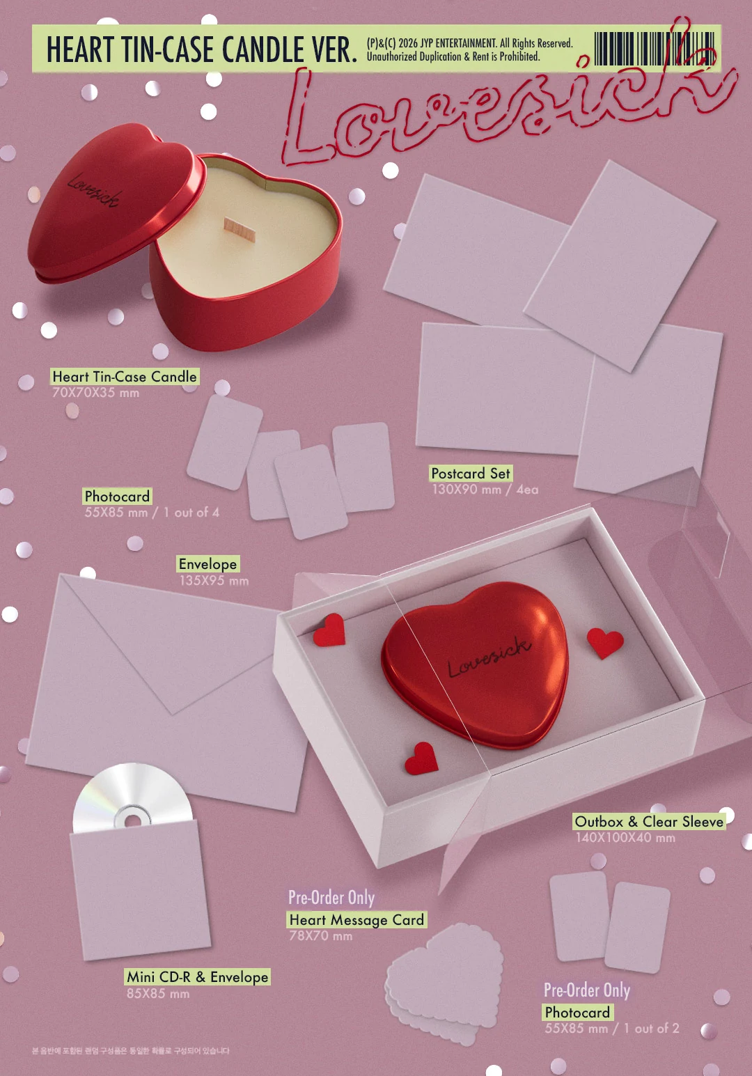 CHAERYEONG 1st Mini Album - Lovesick (HEART TIN-CASE Ver.) CD